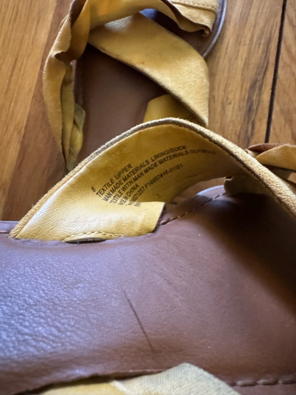 Women’s Yellow Ruffle Slide Sandals - Picture 3 of 5